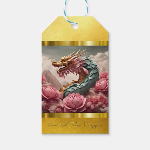 Chinese Vietnamese Dragon Year 2024 Origami GT Gift Tags