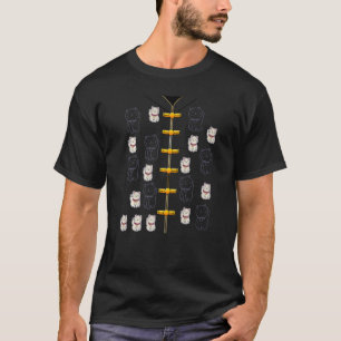 Chinese Vietnamese New Year 12 Zodiacs Calligraphy T-Shirt
