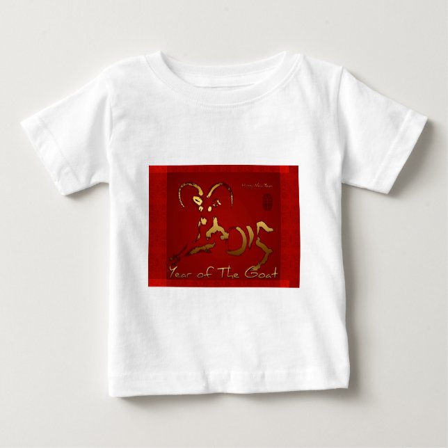 Chinese Vietnamese Zodiac Goat Ram Year Baby Tee (Front)