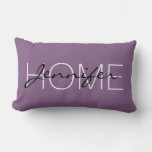 Chinese Violet Color Home Monogram Lumbar Pillow at Zazzle