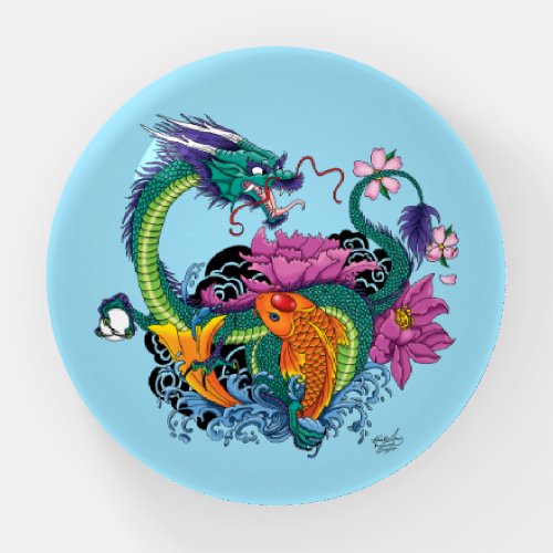 Chinese Water Dragon Koi Fish Paperweight