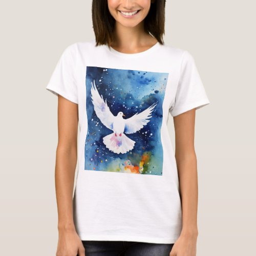 Chinese Watercolor Splotches Design T_Shirt T_Shirt