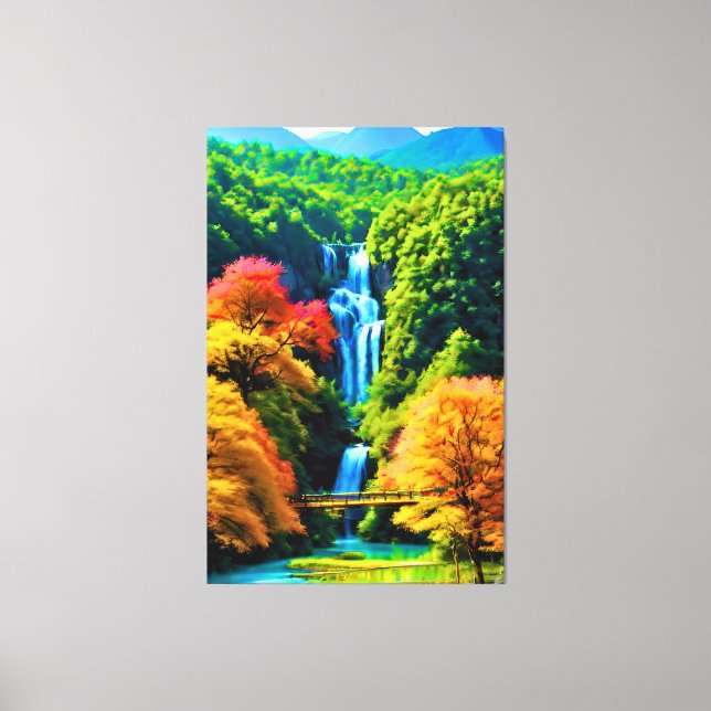 Chinese Waterfall Canvas Print (Front)