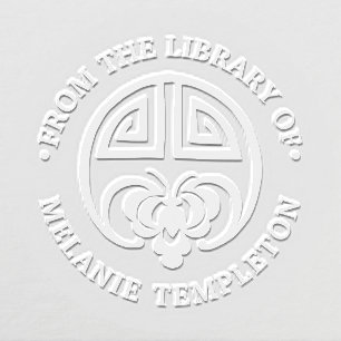 Chinese Wealth Luck Bat “From the library of” Name Embosser