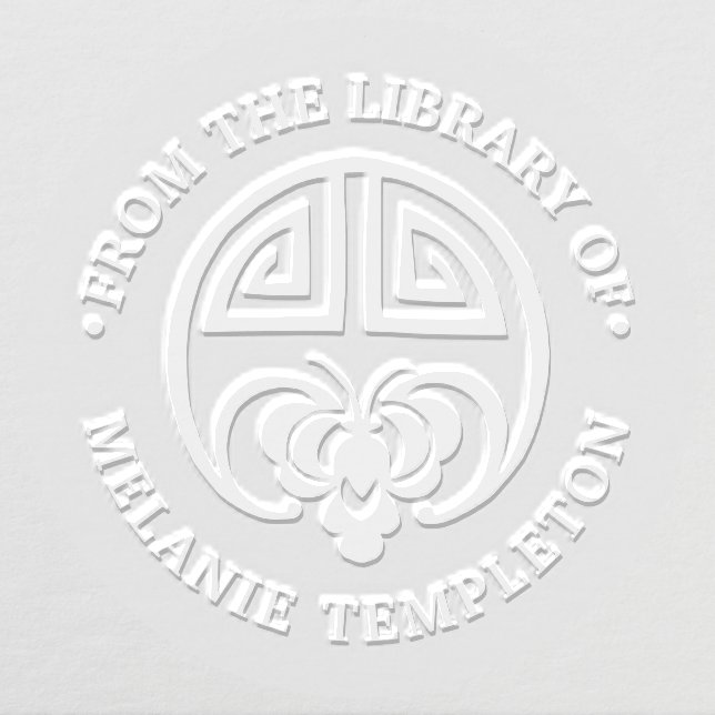 Chinese Wealth Luck Bat “From the library of” Name Embosser (Design)