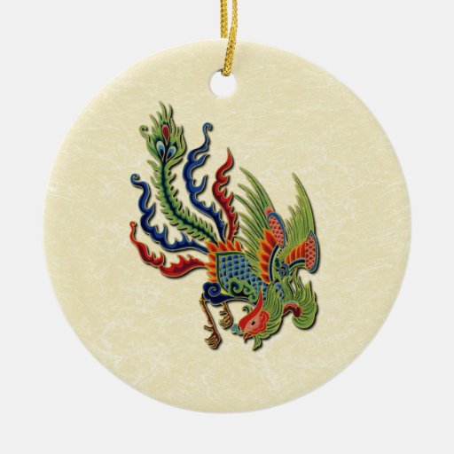 Chinese Wealthy Peacock Tattoo Ornaments | Zazzle