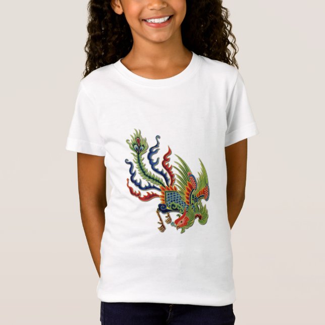 Chinese Wealthy Peacock Tattoo T-Shirt (Front)