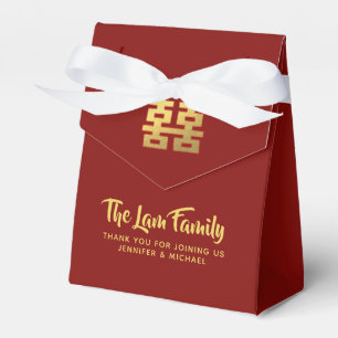 Chinese Wedding  中式婚礼礼盒喜欢个性化的红金现代优雅 Favor Boxes