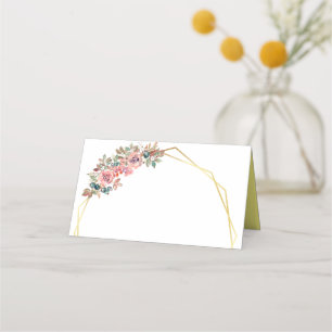 Chinese wedding double happiness flower wreath place card