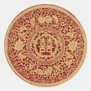 Chinese wedding double happiness stickers