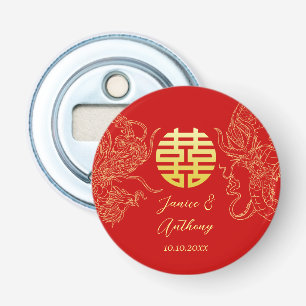 Chinese wedding dragon and phoenix bottle opener
