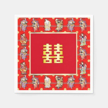 Chinese Wedding Good Luck Serviettes Napkins by funny_tshirt at Zazzle