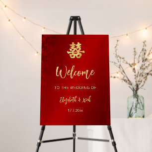 Chinese Wedding Wedding Welcome Foam Board