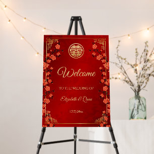 Chinese Wedding Wedding Welcome Foam Board