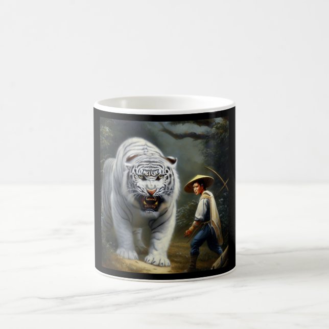 Chinese White Tiger (25) Coffee Mug (Center)