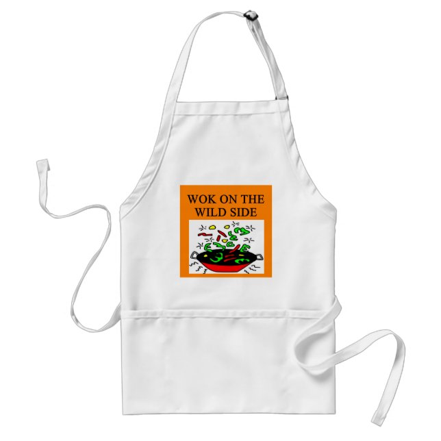 chinese wok cooking adult apron (Front)
