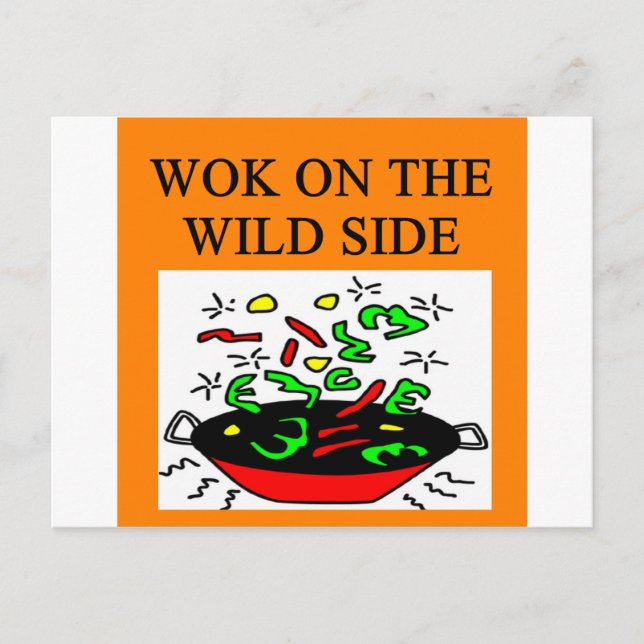 chinese wok cooking postcard (Front)