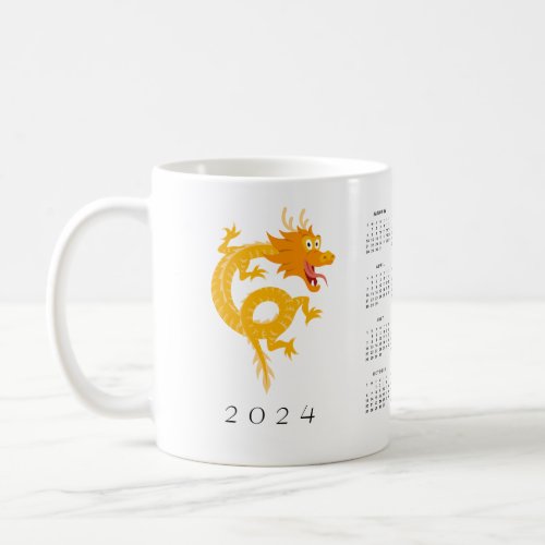 Chinese Year Dragon Calendar 2024 Coffee Mug