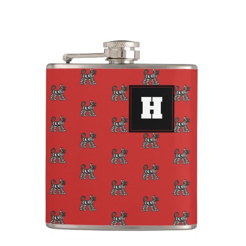 Chinese Year of the Dog  Custom Monogram Gift Hip Flask