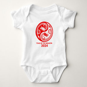Chinese Year of the dragon 2024 Lunar year 2024 Baby Bodysuit