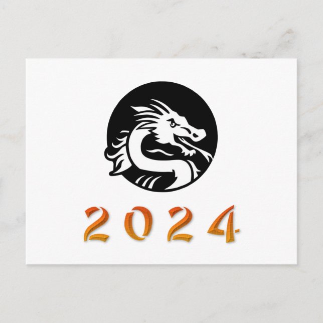 Chinese Year of the Dragon 2024 Postcard (Front)