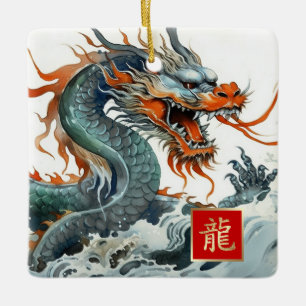 Chinese Year of the Dragon Custom Year Gift Ceramic Ornament