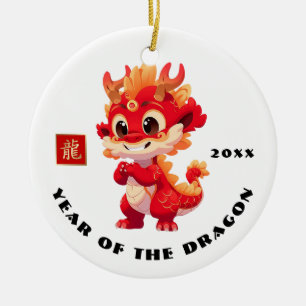Chinese Year of the Dragon Custom Year Gift Ceramic Ornament