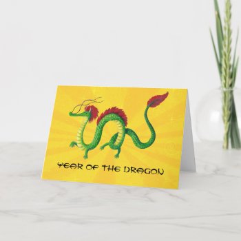 Chinese Year Of The Dragon Holiday Card by partymonster at Zazzle
