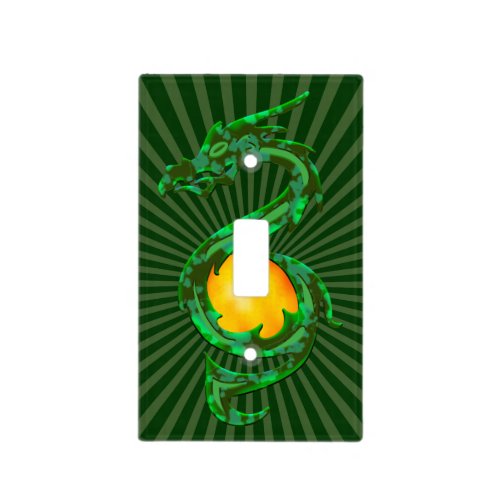 Chinese Year of the Dragon Jade Green Light Switch Cover