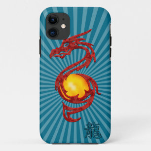 Chinese Year of the Dragon Metalic Red iPhone 11 Case