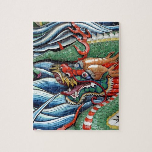 Chinese year of the dragon temple door jigsaw puzzle