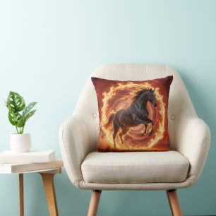 Chinese Year of the Fire Horse Throw Pillow