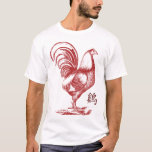 Chinese Year Of The Fire Rooster T-shirt at Zazzle