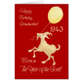Chinese Year of the Goat 1943 Birthday Grandmother (Front)
