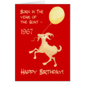Chinese Year of the Goat Born in 1967 Birthday (Front)