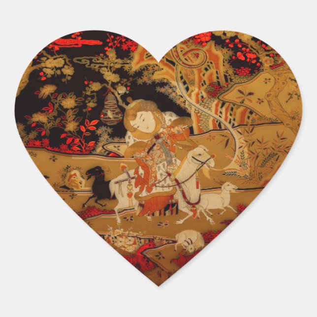 Chinese Year of the Goat Heart Stickers (Front)