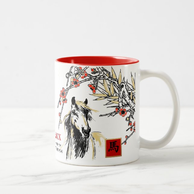 Chinese Year of the Horse Gift Two-Tone Coffee Mug (Right)