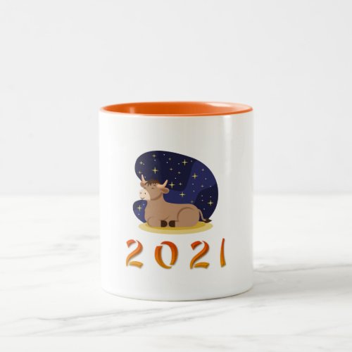 Chinese  Year of the Ox 2021 Two_Tone Coffee Mug