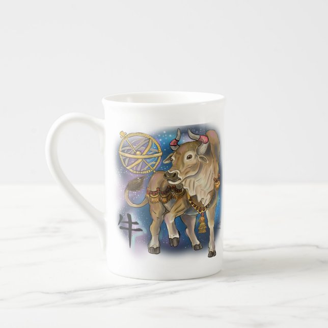 Chinese Year of the Ox Bone China Mug (Left)