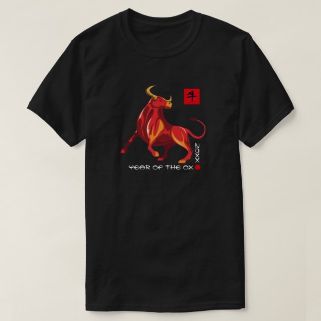 Chinese Year of the Ox |  Custom Year T-Shirt (Design Front)