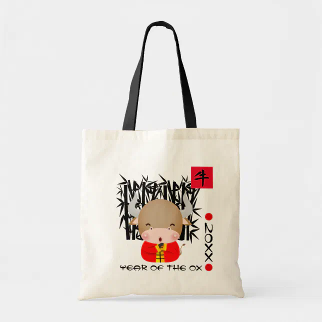 Chinese Year of the Ox | Custom Year Tote Bag | Zazzle