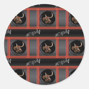 Chinese Year of the Ox - Strong Classic Round Sticker