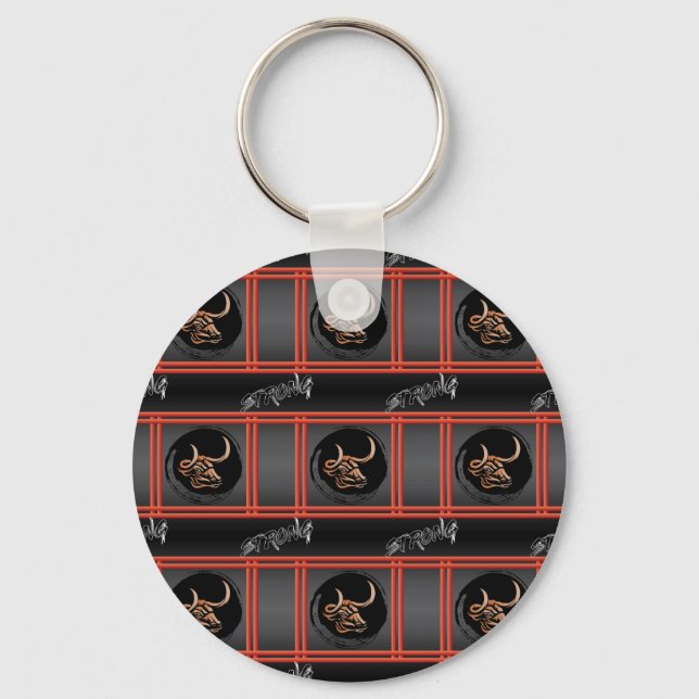 Chinese Year of the Ox - Strong Keychain (Front)