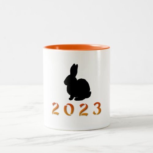 Chinese Year of the Rabbit 2023 Two_Tone Coffee Mug