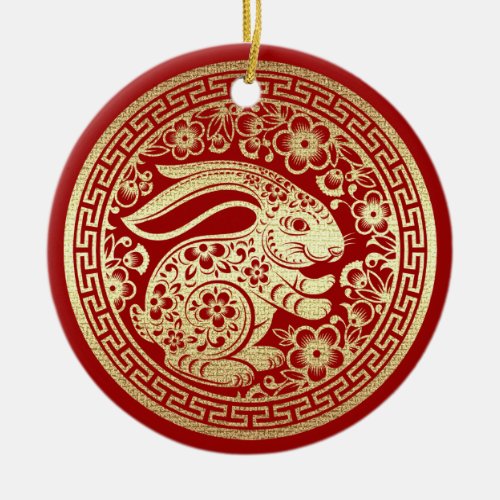 Chinese Year of the Rabbit  Custom Year Gift Ceramic Ornament