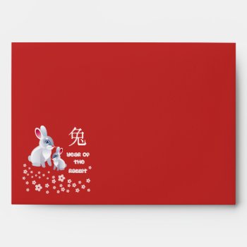 Chinese Year Of The Rabbit. Cute Bunnies  Envelope by artofmairin at Zazzle
