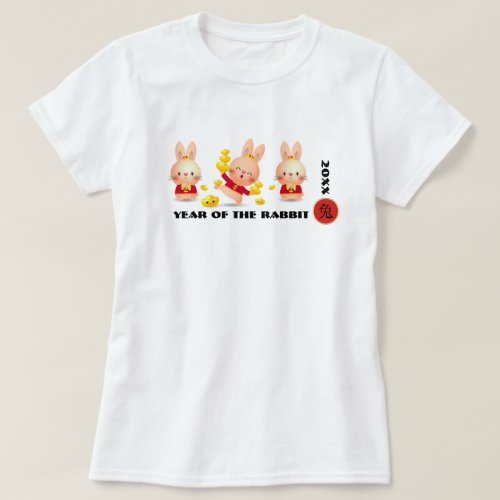 Chinese Year of the Rabbit  Cute Little Rabbits T_Shirt