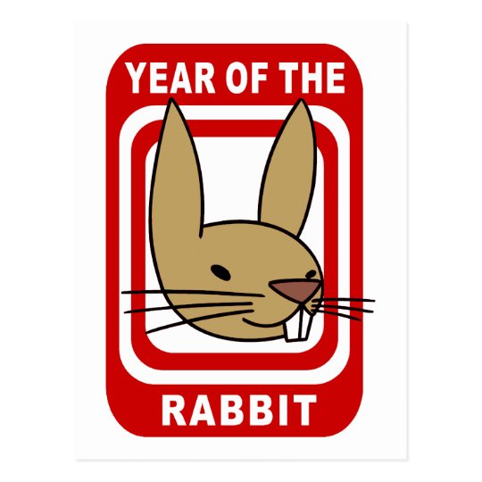 Chinese Year of The Rabbit Gift Postcard | Zazzle.com