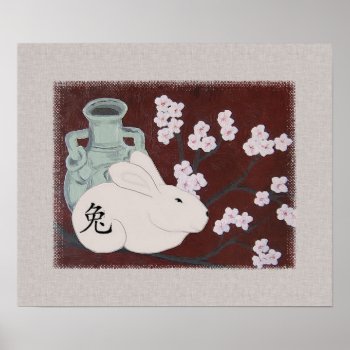 Chinese Year Of The Rabbit Poster Print by sfcount at Zazzle