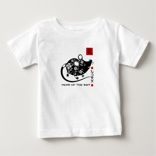 Chinese Year of the Rat   Custom Year Baby T_Shirt